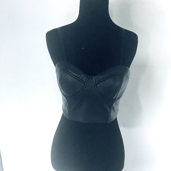 Fashion Nova Tops - Faux Leather Bustier